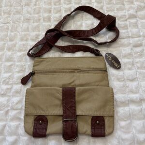 NEW Joy Susan Crossbody Bag Handbag ~ Khaki Adjustable Travel Casual Boho